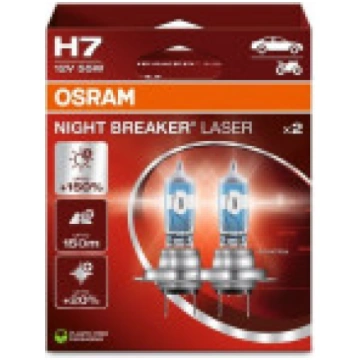Auto spuldzes OSRAM H7 NIGHT BREAKER LASER +150% (