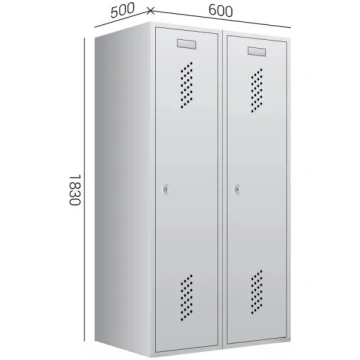 Metāla garderobes skapis ML 300x2