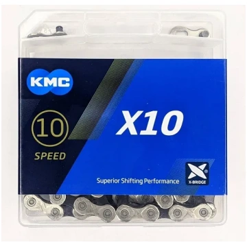 Ķēde KMC X10 Silver Black