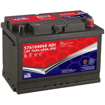 Auto akumulators AD 76Ah 680A