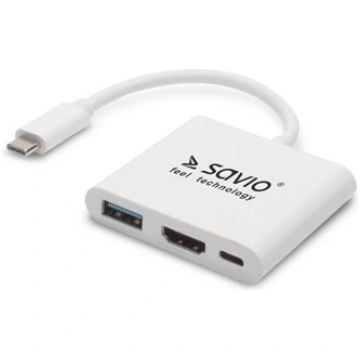 Adapteris Savio USB Type-C - HDMI AK-48