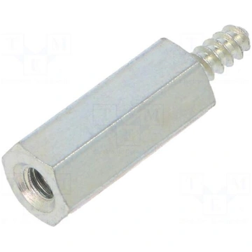 Screwed spacer sleeve | Int.thread: M2,5 | 12mm | 