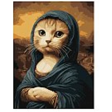 Komplekts gleznošanai pēc numuriem "Mysterious cat