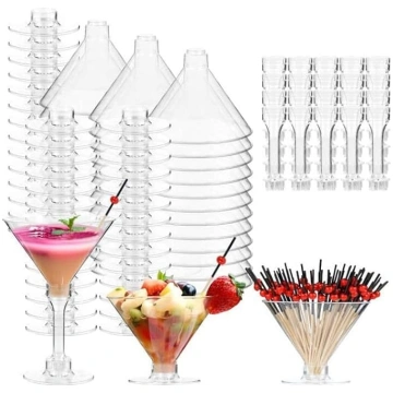 50 martini glāžu komplekts, kokteiļu glāzes, 5 oz 