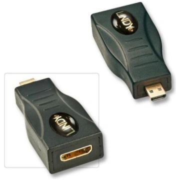 Adapter AV Lindy HDMI Micro - HDMI Mini czarny (41