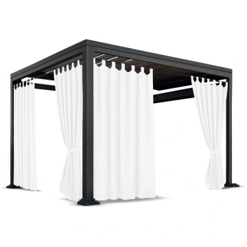 Paviljona aizkari, 155 cm x 240 cm, balts krās