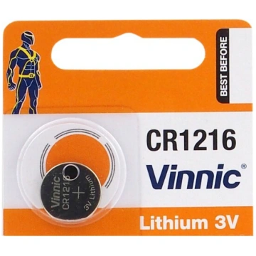 CR1216 baterijas 3V Vinnic litija CR1216 iepakojum