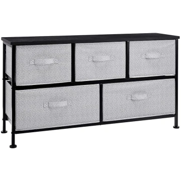 Amazon Basics wardrobe storage cabinet with 5 extr