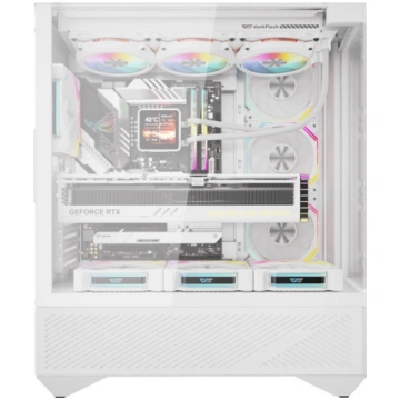 Darkflash DY460 computer case (White) + 4 ARGB fan