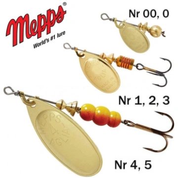 Vizulis rotējošais Mepps Aglia Gold 2.5 g