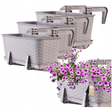 3x balkona kaste 40cm karameļu rokturi