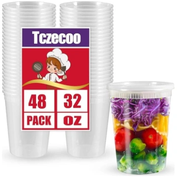 Iepakojums ar 48 daudzkārt lietojamiem 32 oz daudz