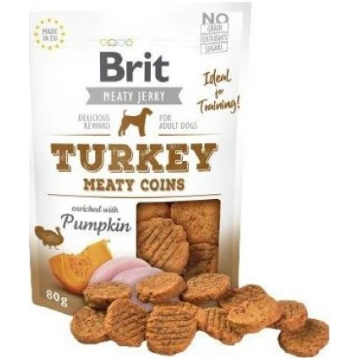 Brit BRIT JERKY Turkey Meaty COINS 80g