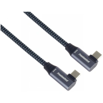 Kabel USB PremiumCord USB-C 2x zakrzywiony kabel (