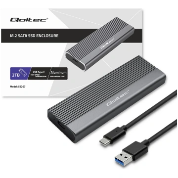 SSD M.2 SATA korpuss | alumīnijs | NGFF (M.2) | US