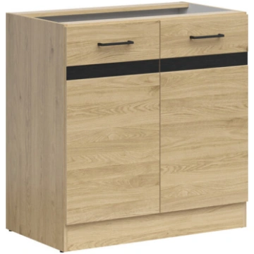 Virtuves skapītis Junona Line, brūns Black Red Whi
