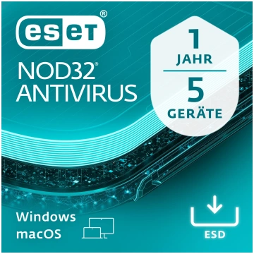 ESET NOD32 Anti-Vīruss - 5 Lietotāji, 1 Gads - ESD