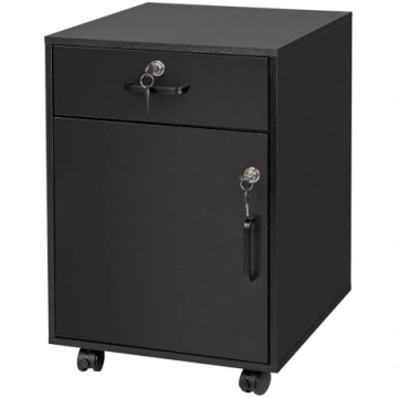 Relaxdays Rolling Container, Drawer & Door Compart