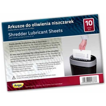 Argo Arkusz olejowy do niszczarki 10 sztuk (080946