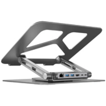 UNITEK LAPTOP STAND FOLDABLE +HUB USB-C HDMI 4K PD