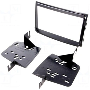 Radio mounting frame | Hyundai | 2 DIN | black MET