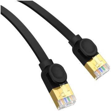 CAT7 Ethernet Flat Cable 2m Black Electro Base B00