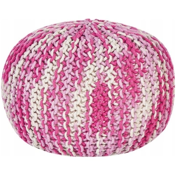 Beliani Puf 50 X 35 Cm Balts-rozā Conrad