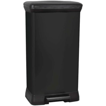 Pedāļspainis metalizēts Deco Bin 50L melns Curver
