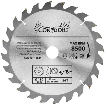 Cirkulārā zāģa ripa 180*24T | CON-TCT-1802 CONDOR 
