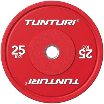 Weight plate TUNTURI Platinum Bumper Plate, red, 5