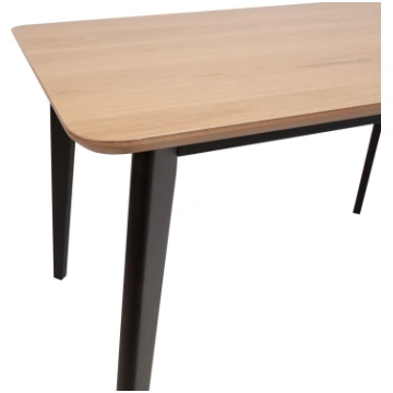 Ēdamgalds ROXBY 120x80xH76cm, ozols/melns AC88004 