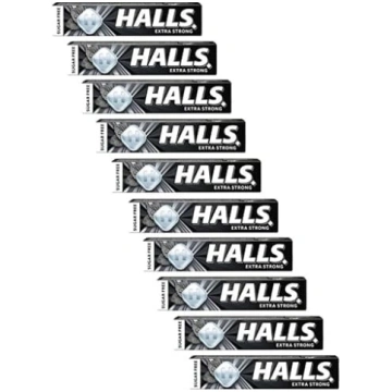 Halls Extra Strong Bonbons ar mentolu un eikaliptu