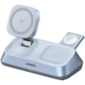 UGREEN MagFlow W711 3‑in‑1 magnētiska Qi2 25W bezv