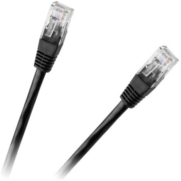 Tīkla kabelis Patchcord UTP CAT.6, 25 cm, melns