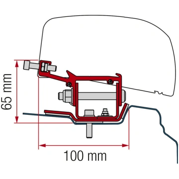 Fiamma adapter for F40van roof awning for Renault 