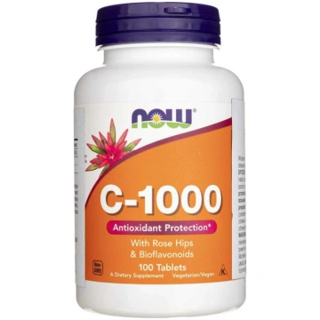 Now Foods C vitamīns-1000 ar mežrozīšu augļiem un