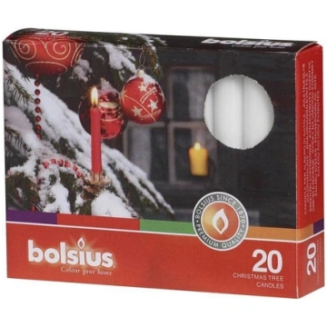 Eglīšu sveces Bolsius 97/13mm/20gb baltas