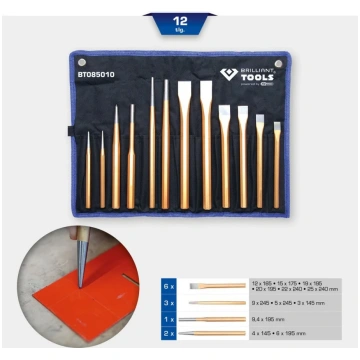 Brilliant Tools Kaltu un caursitņu komplekts, 12 d