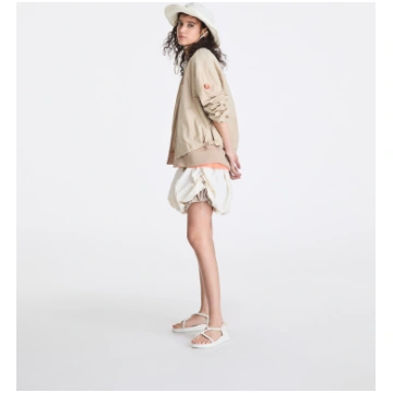 Dual-material bomber jacket DEKKER