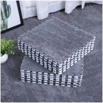 smabee Interlocking Carpet Shaggy Soft EVA Foam Ma