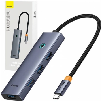 4in1 Hub Baseus UltraJoy USB-C do USB 3.0 (space g