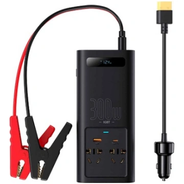 BASEUS Auto invertors IGBT 12V-220V, 300W, 2x AC, 