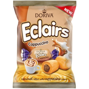 Karamele "Eclairs" ar kapučīno garšas krējuma pild