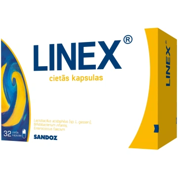 LINEX cietās kapsulas, 32 gab