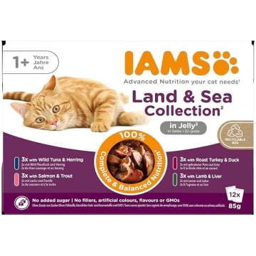 IAMS Delights „Land & Sea“ kolekcijas mitrā kaķu b