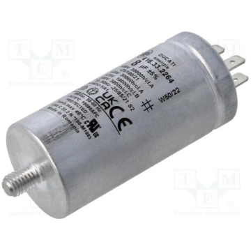Capacitor: polypropylene; motors, run; 8uF; 400VAC