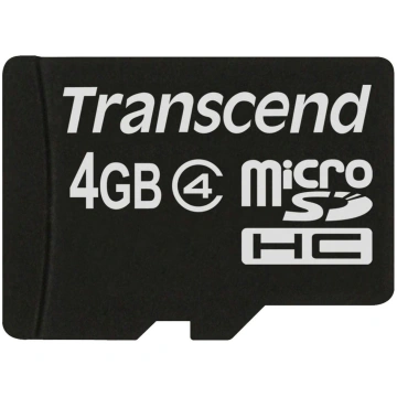 Transcend MicroSDHC Card 4GB Class 4