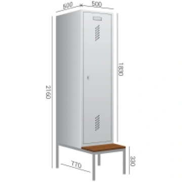 Metāla garderobes skapis ML 500x1 b