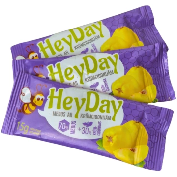 "HeyDay" medus ar krūmcidonijām, 15g Meduspils