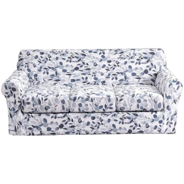 KRFOONN Stretch Sofa Couch Covers for 2 Pillows, P